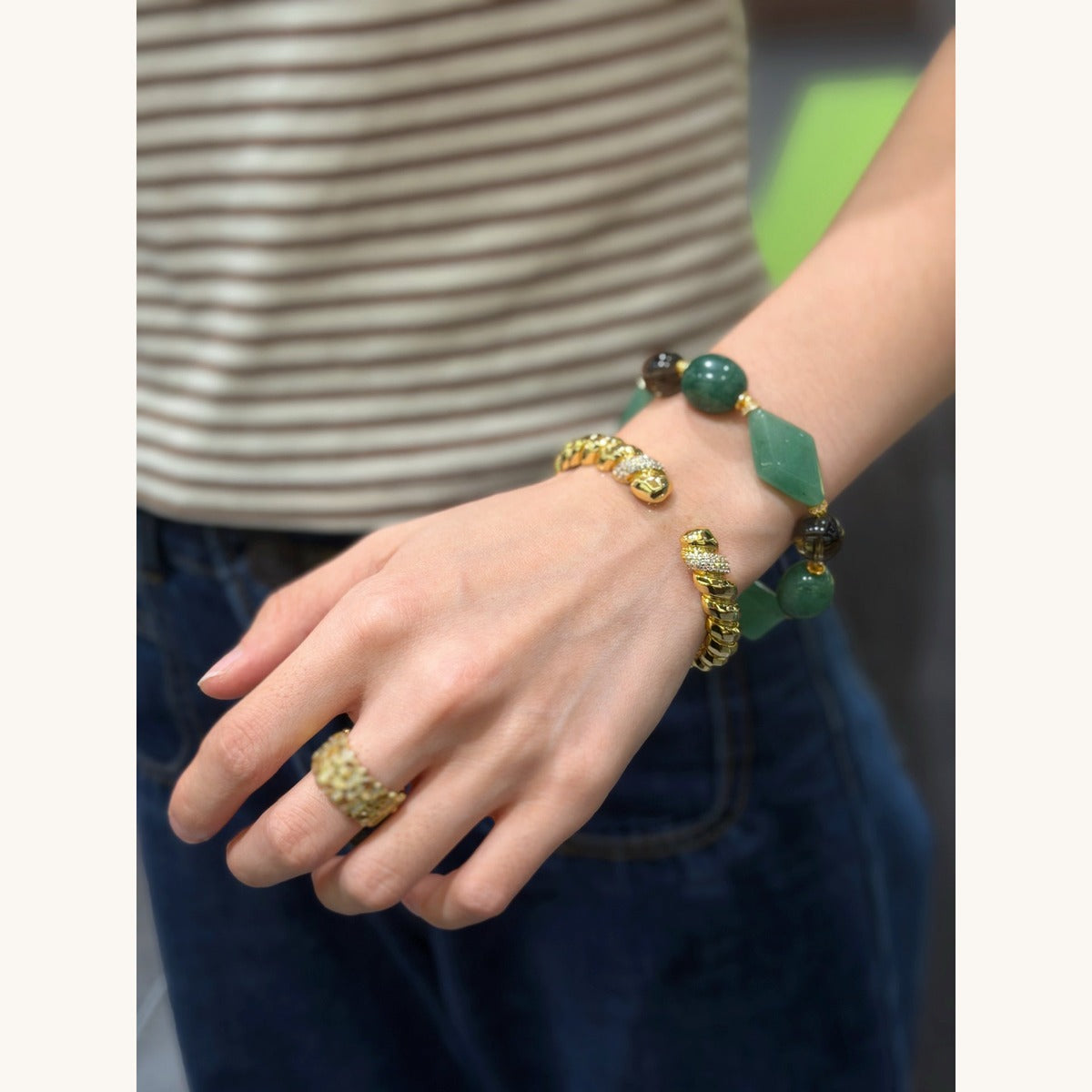 Aventurine & Smoky-Quartz Bracelet (JL59549)