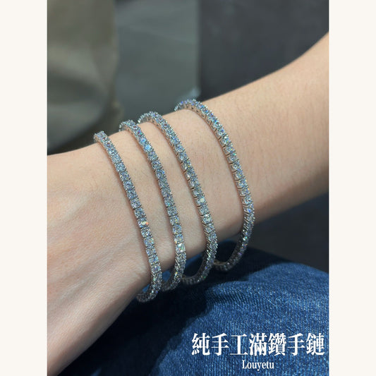Handmade Pavé CZ Tennis Bracelet (JL08892)