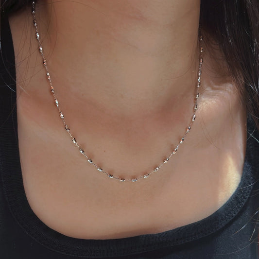 Italian Oval Orb Chain Necklace (JN6062)