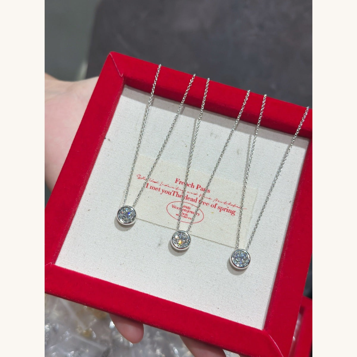 Moissanite Bubble Necklace (1ct) (GSN17)