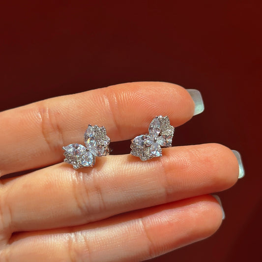 Butterfly CZ Stud Earrings (JE7006)