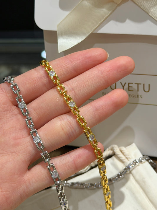 Italian Watchband CZ Bracelet (JL7008)