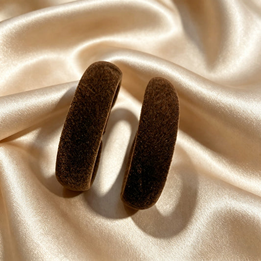 Wood Grain Chunky Hoop Earrings