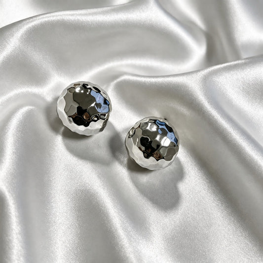 Hammered Dome Stud Earrings
