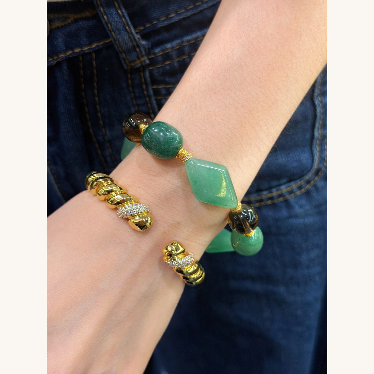 Aventurine & Smoky-Quartz Bracelet (JL59549)