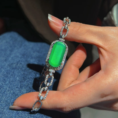 Chalcedony Peace-Buckle O-Ring Bracelet (JL786673)