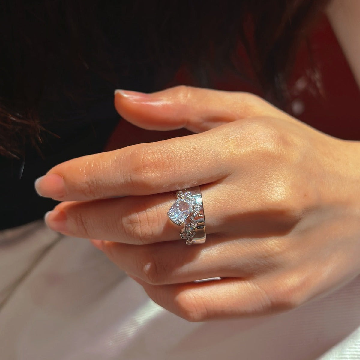 Firework Pavé CZ Ring (JR6040)