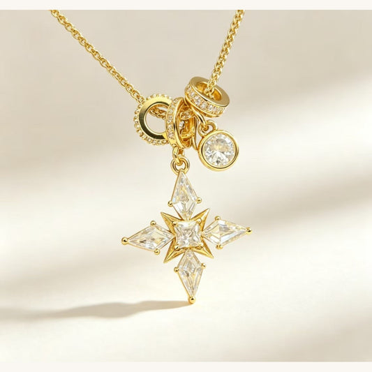 Gold Star Charm Pendant Necklace