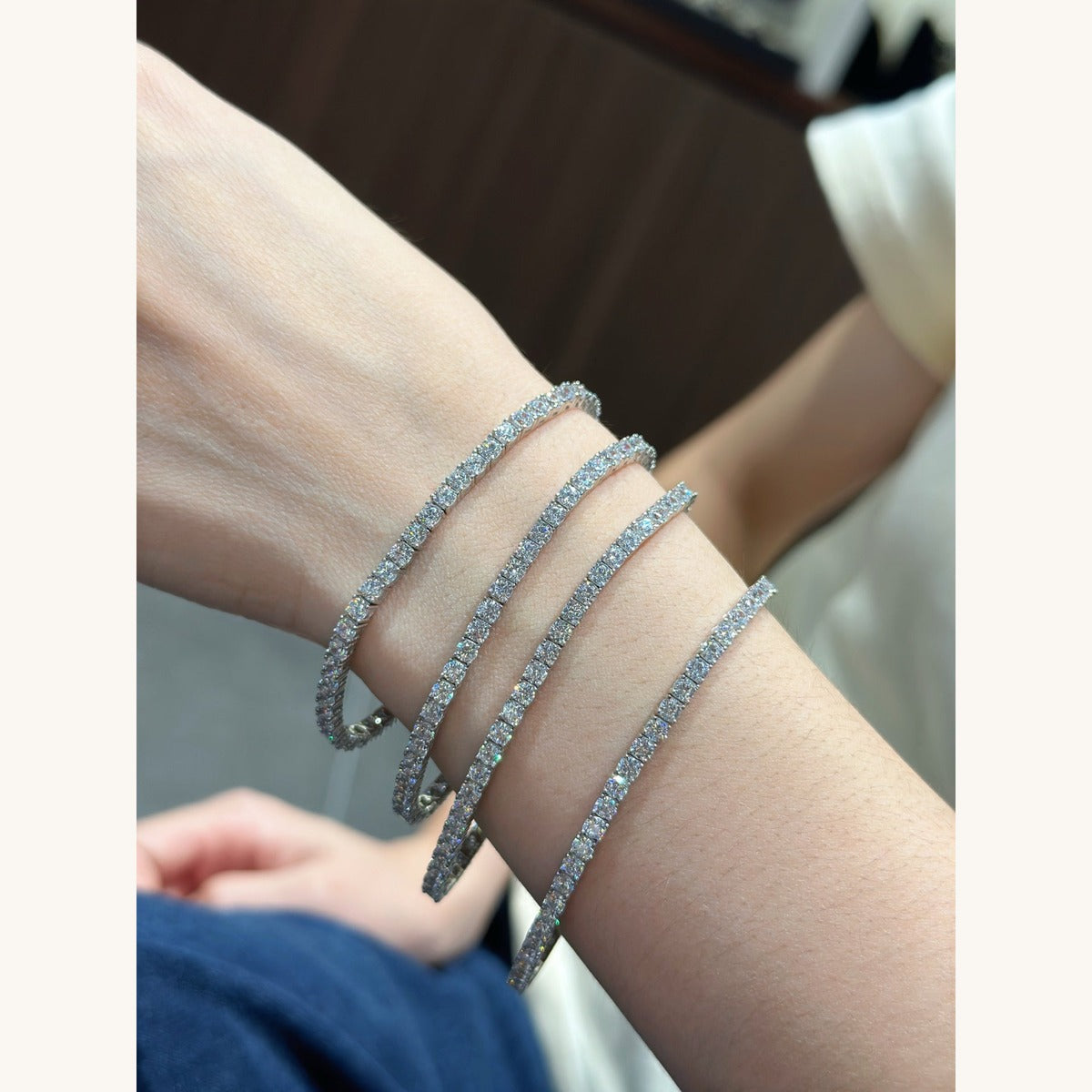 Handmade Pavé CZ Tennis Bracelet (JL08892)