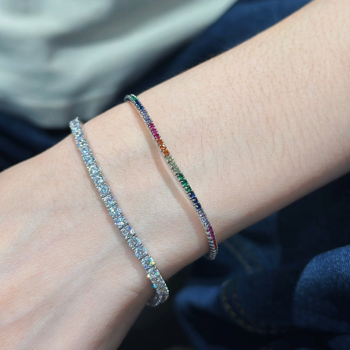 Handmade Pavé CZ Tennis Bracelet (JL08892)