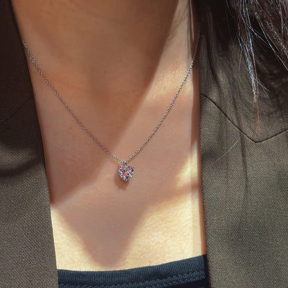 Heart CZ Necklace & Earring Set (JN40426172)