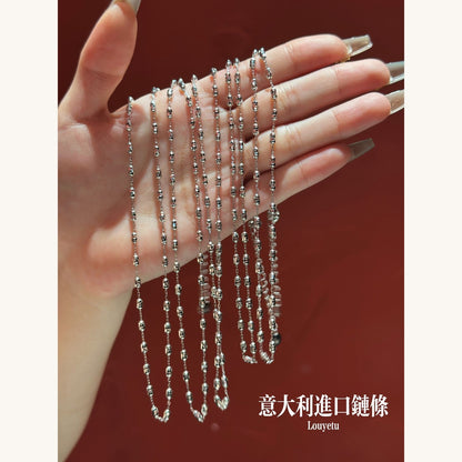 Italian Oval Orb Chain Necklace (JN6062)