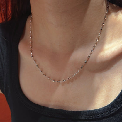 Italian Oval Orb Chain Necklace (JN6062)