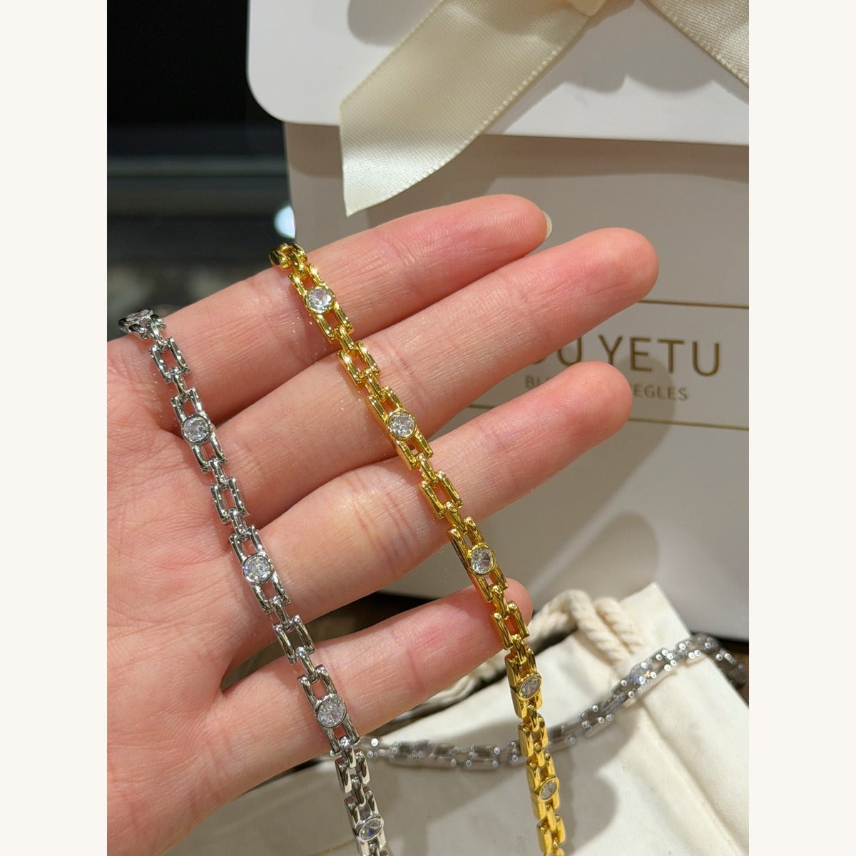 Italian Watchband CZ Bracelet (JL7008)