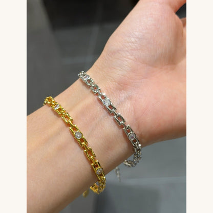 Italian Watchband CZ Bracelet (JL7008)