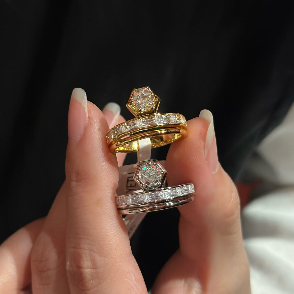 Rhombus CZ Double-Layer Ring (JR6101)