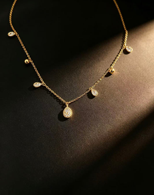 Gold Layered Charm Necklace