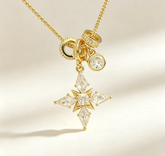 Gold Star Charm Pendant Necklace