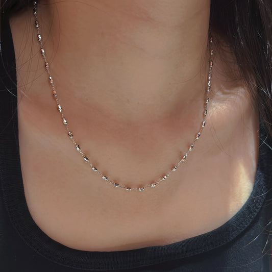 Italian Oval Orb Chain Necklace (JN6062)