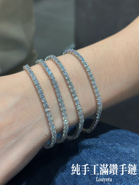 Handmade Pavé CZ Tennis Bracelet (JL08892)