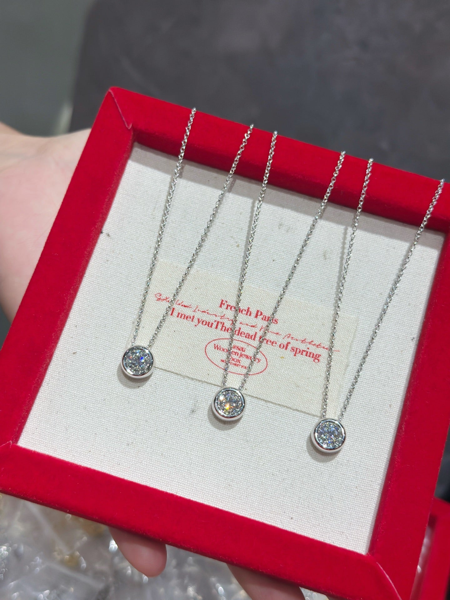 Moissanite Bubble Necklace (1ct) (GSN17)