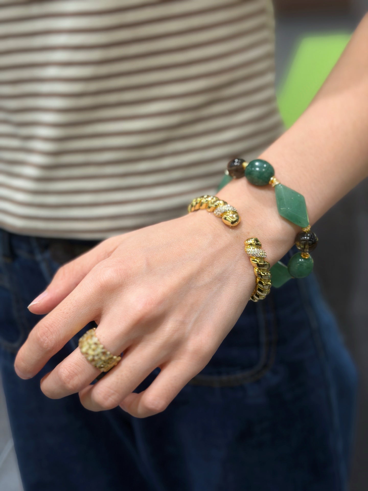 Aventurine & Smoky-Quartz Bracelet (JL59549)