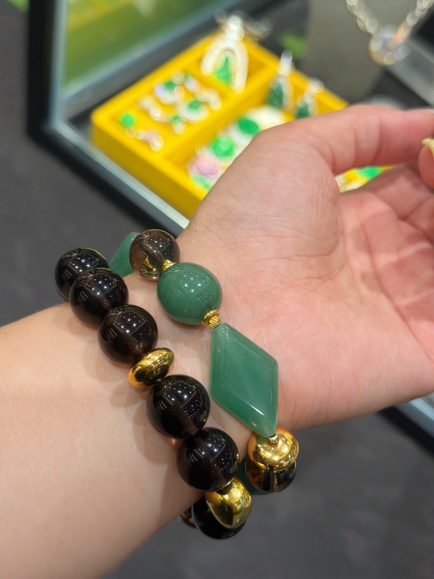 Aventurine & Smoky-Quartz Bracelet (JL59549)