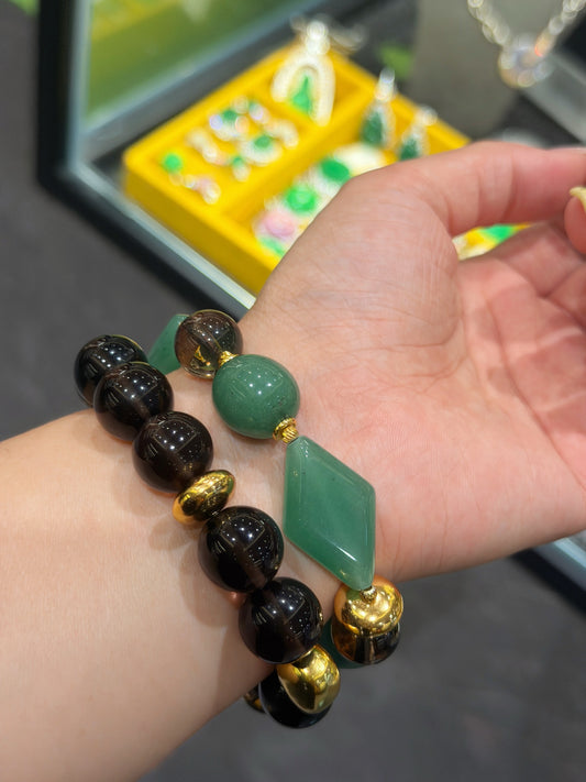 Aventurine & Smoky-Quartz Bracelet (JL59549)