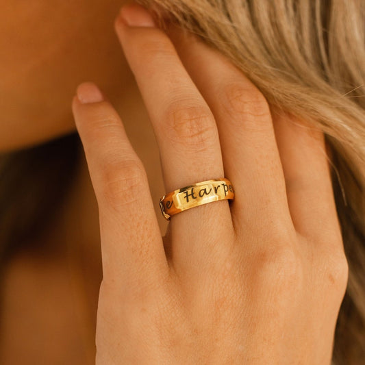 Personalized Inspiration Ring: Custom Message, Handmade Jewelry
