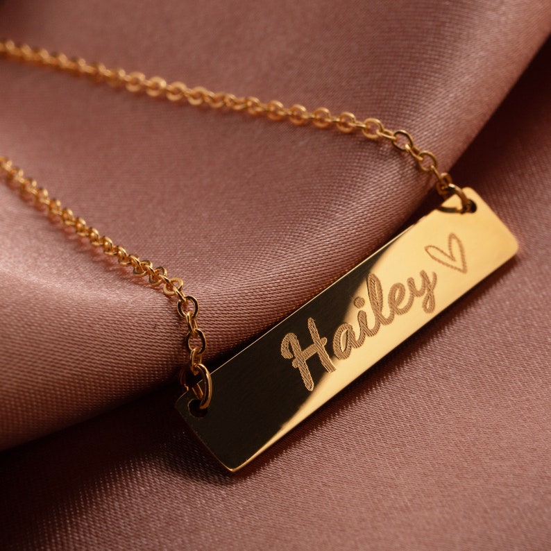 Personalized 16k Gold Plated Name Necklace: Custom Jewelry Gift