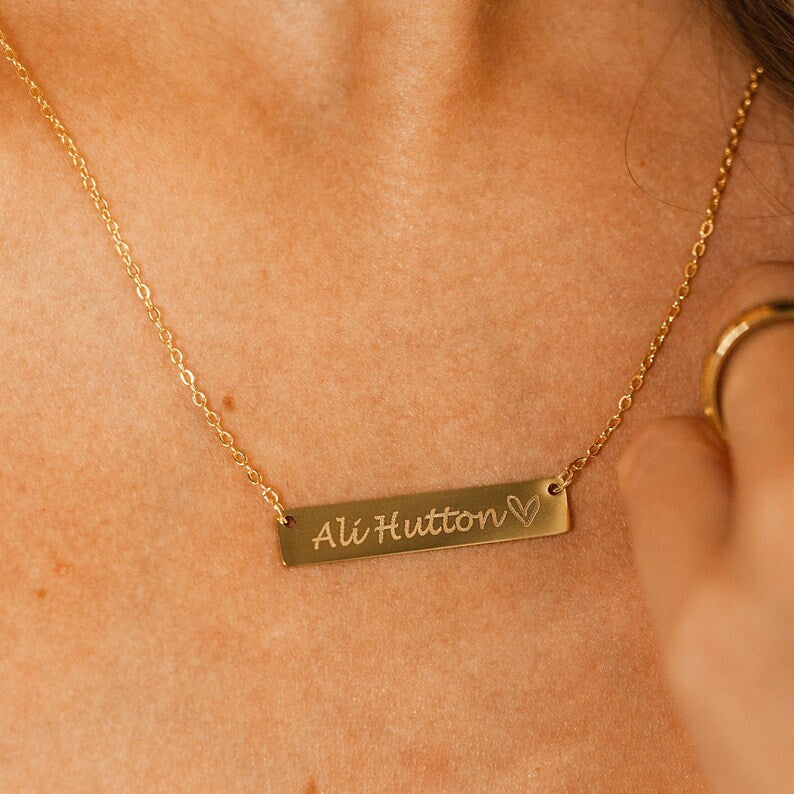 Personalized 16k Gold Plated Name Necklace: Custom Jewelry Gift