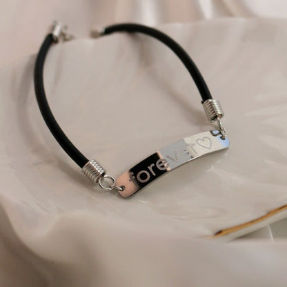 Leather personalized name anklets friendship couple ankle bracelets anklets