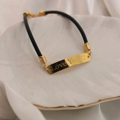 Leather personalized name anklets friendship couple ankle bracelets anklets