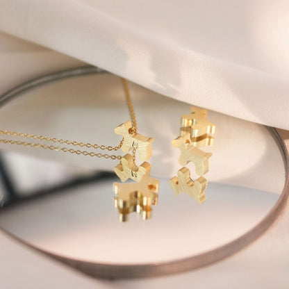 Gold Dog Anklet: Hand Stamped Initial, Personalized Puppy Charm