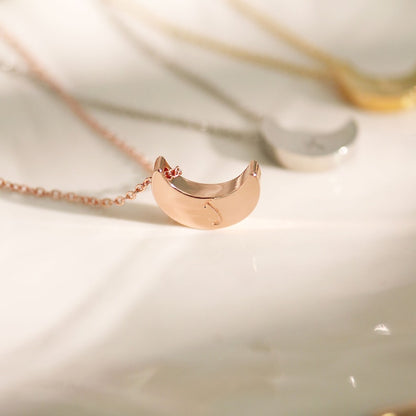 Handmade Moon Initial Anklet: Personalized Celestial Charm