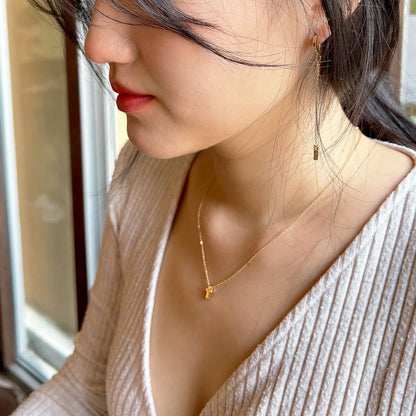 Cross initial gold necklaces Gold Pendant Cross Necklaces for Women Gift for Her Gold plated Cross Necklace
