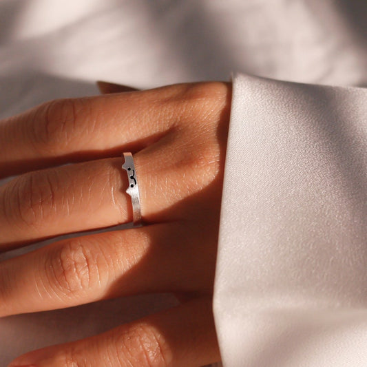 Personalized Sterling Silver Cat Ring: Initial Engraved Kitty Jewelry