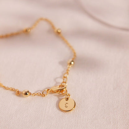 Gold Ball Chain Bracelet: 16K Plated, Delicate Charm