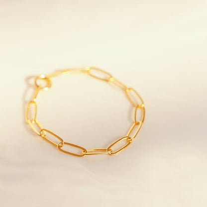 Dainty 14K Gold Filled Chain Ring: Minimalist Stacking Ring