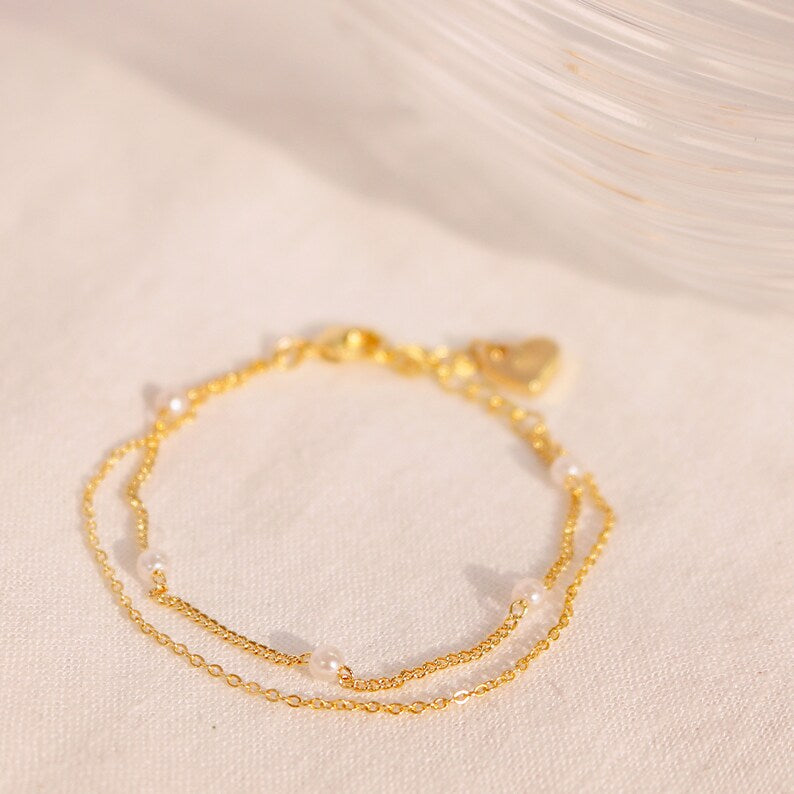 Pearl Bracelet Dainty Pearls Bracelet Bridesmaid best Gift Wedding Bracelet Birthday Gift for Her
