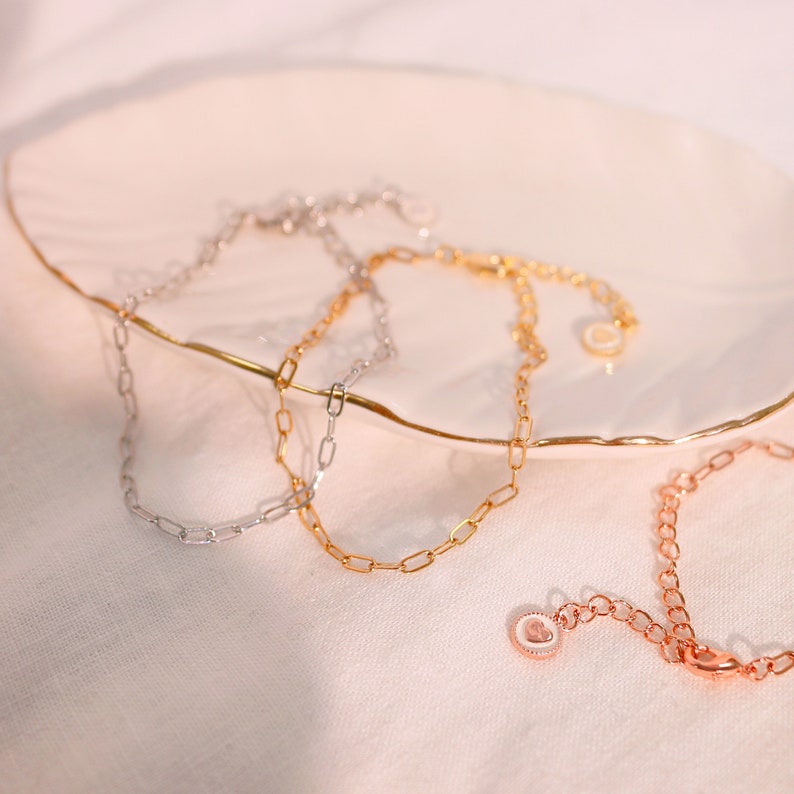 Minimalist Clip Chain Anklet: 16K Gold Plated Layering Anklet