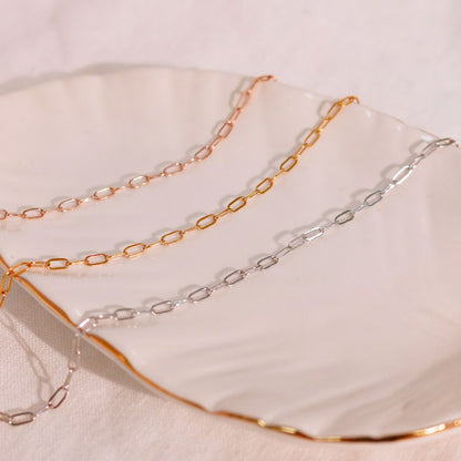 Minimalist Clip Chain Anklet: 16K Gold Plated Layering Anklet
