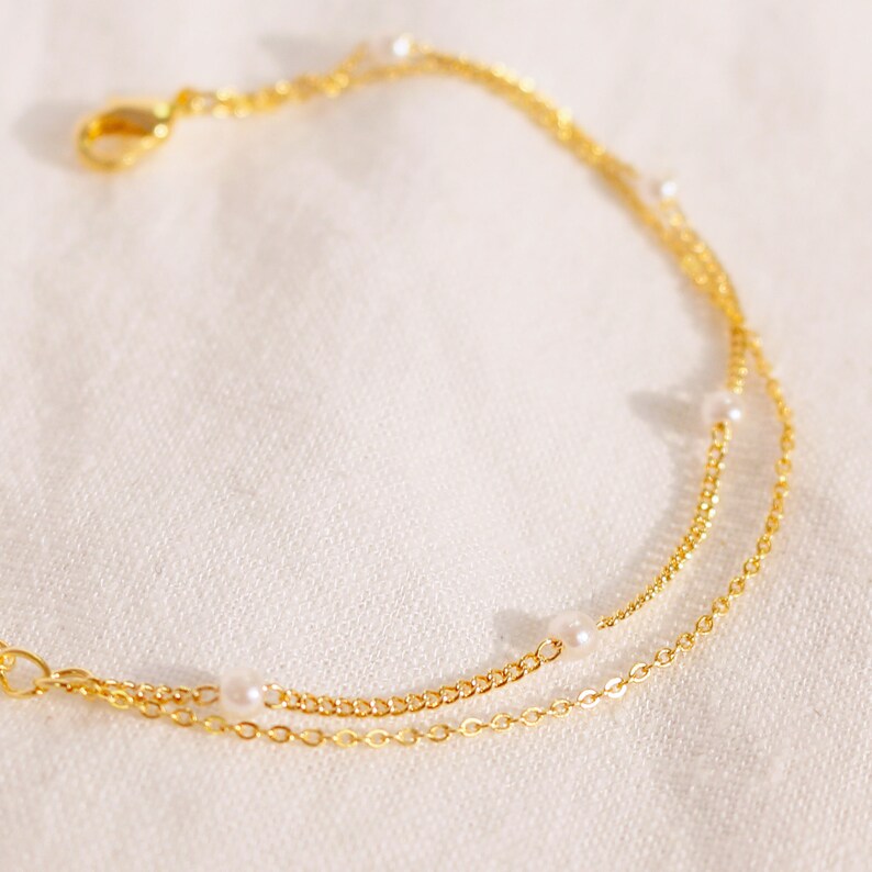 Pearl Bracelet Dainty Pearls Bracelet Bridesmaid best Gift Wedding Bracelet Birthday Gift for Her