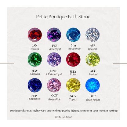 Gold Chain Midi Ring with Birthstone Crystal