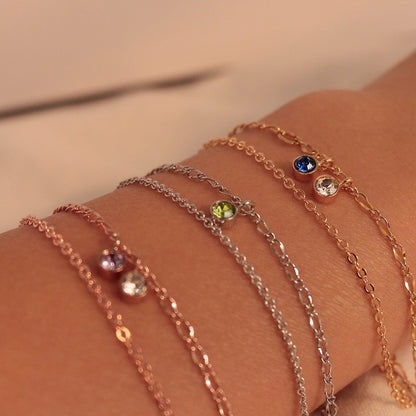 Birthstone anklet something blue Valentine's day gift anklets birthday gifts Personalized anklet