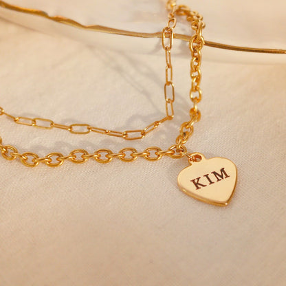 Gold bold chain personalized Bracelet clip chain your name bracelets customized gift