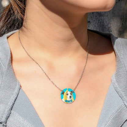 Personalized Pet Photo Necklace: Custom Dog Remembrance Gift
