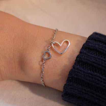 Gold Heart Bracelet: 16K Plated Love Bracelet