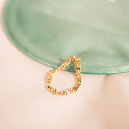 Permanent cutting gold ring 16K gold plated permanent rings gift for her best gifts