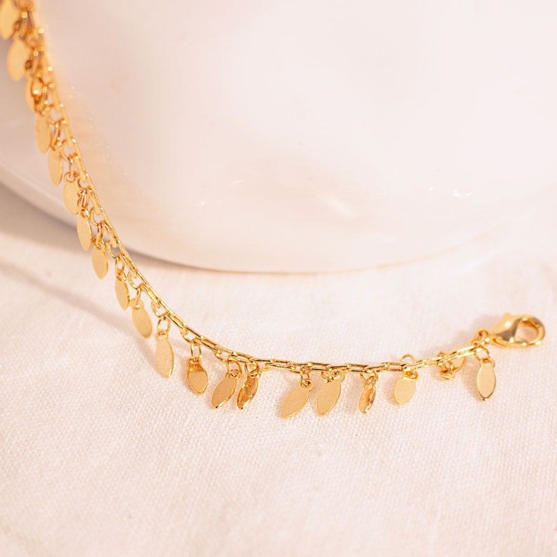 Gold Leaf Chacha Anklet: Party Ankle Bracelet